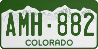 CO license plate AMH882