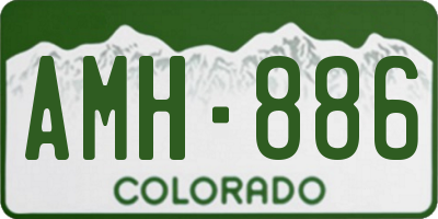 CO license plate AMH886