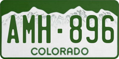 CO license plate AMH896