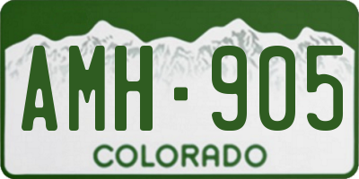 CO license plate AMH905