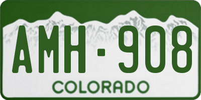 CO license plate AMH908