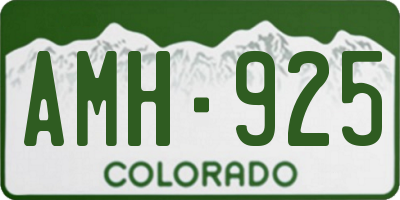 CO license plate AMH925