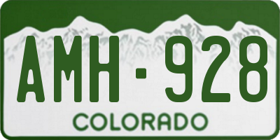 CO license plate AMH928