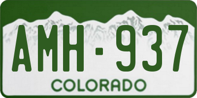CO license plate AMH937
