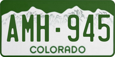 CO license plate AMH945