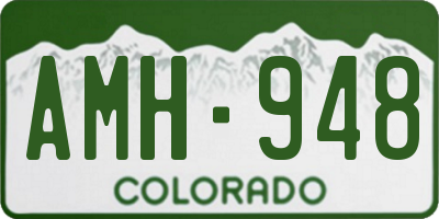 CO license plate AMH948
