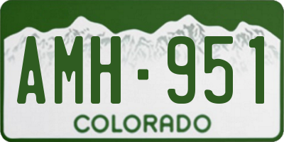 CO license plate AMH951