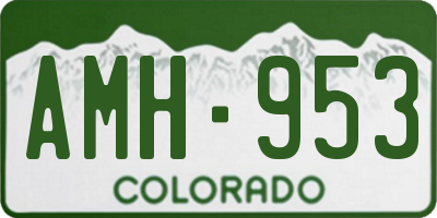 CO license plate AMH953