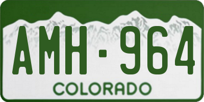 CO license plate AMH964