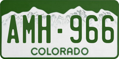 CO license plate AMH966