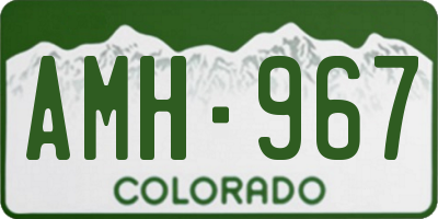 CO license plate AMH967