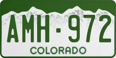 CO license plate AMH972