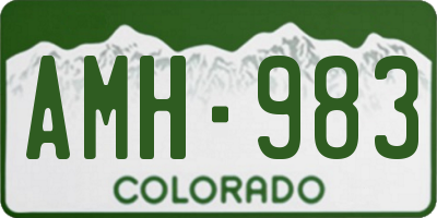 CO license plate AMH983