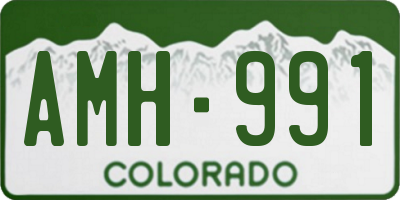 CO license plate AMH991