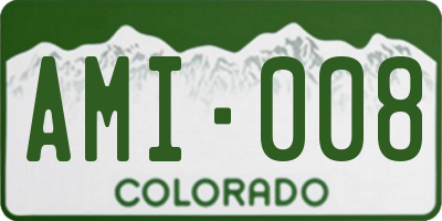 CO license plate AMI008
