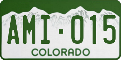 CO license plate AMI015