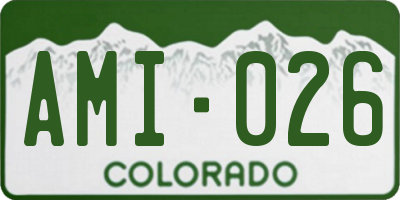 CO license plate AMI026