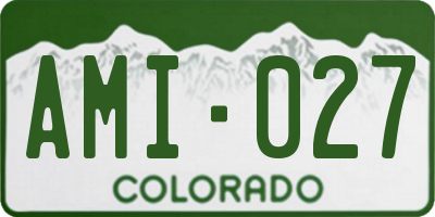 CO license plate AMI027
