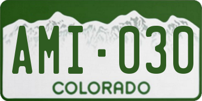 CO license plate AMI030