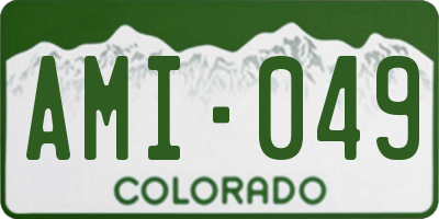 CO license plate AMI049
