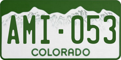 CO license plate AMI053