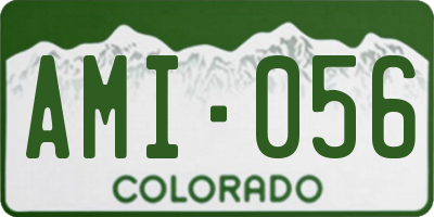 CO license plate AMI056