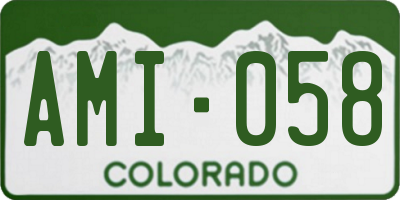 CO license plate AMI058