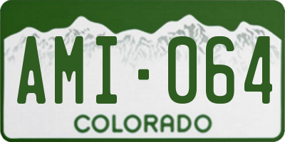 CO license plate AMI064