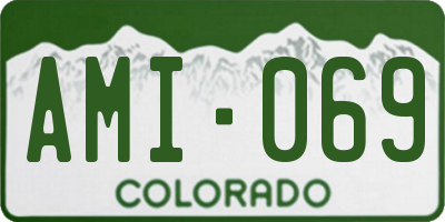 CO license plate AMI069