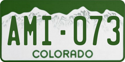 CO license plate AMI073