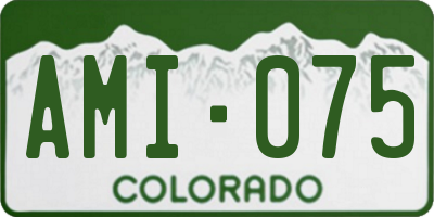 CO license plate AMI075