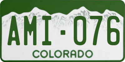 CO license plate AMI076
