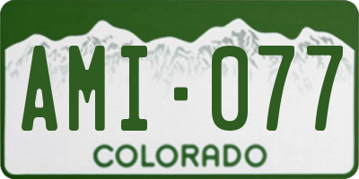 CO license plate AMI077