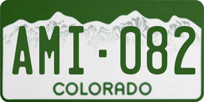 CO license plate AMI082