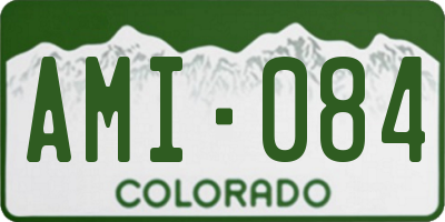CO license plate AMI084