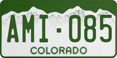 CO license plate AMI085