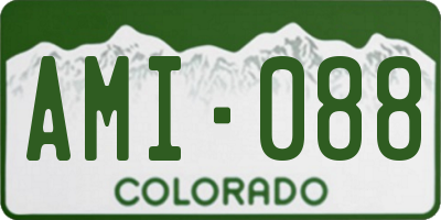 CO license plate AMI088