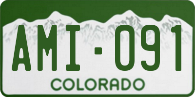CO license plate AMI091