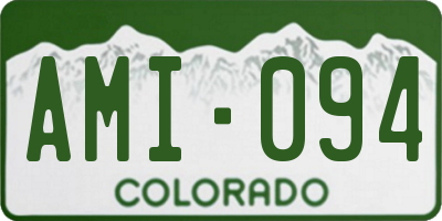 CO license plate AMI094