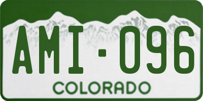 CO license plate AMI096