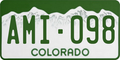 CO license plate AMI098