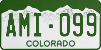 CO license plate AMI099