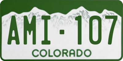 CO license plate AMI107