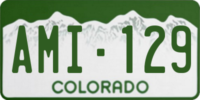 CO license plate AMI129