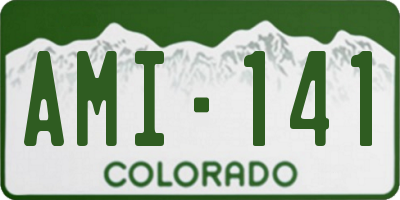 CO license plate AMI141