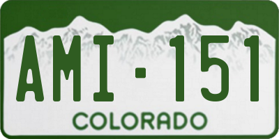 CO license plate AMI151