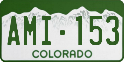 CO license plate AMI153