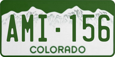 CO license plate AMI156
