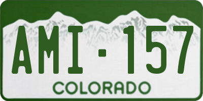 CO license plate AMI157
