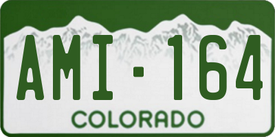 CO license plate AMI164